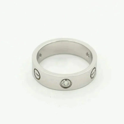 [Royal Jewellery]LOVE RING 5.5MM 3 DIAMONDS SILVER