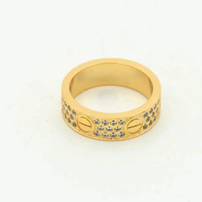 [Royal Jewellery]LOVE RING 5.5MM DIAMONDS PAVED