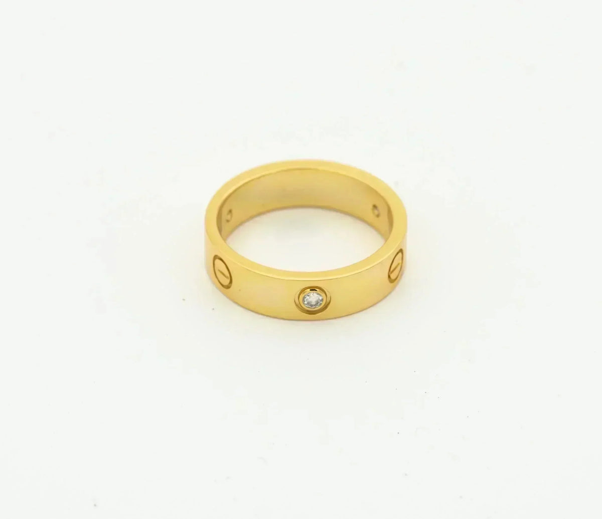 [Royal Jewellery]LOVE RING 4MM 1 DIAMOND GOLD