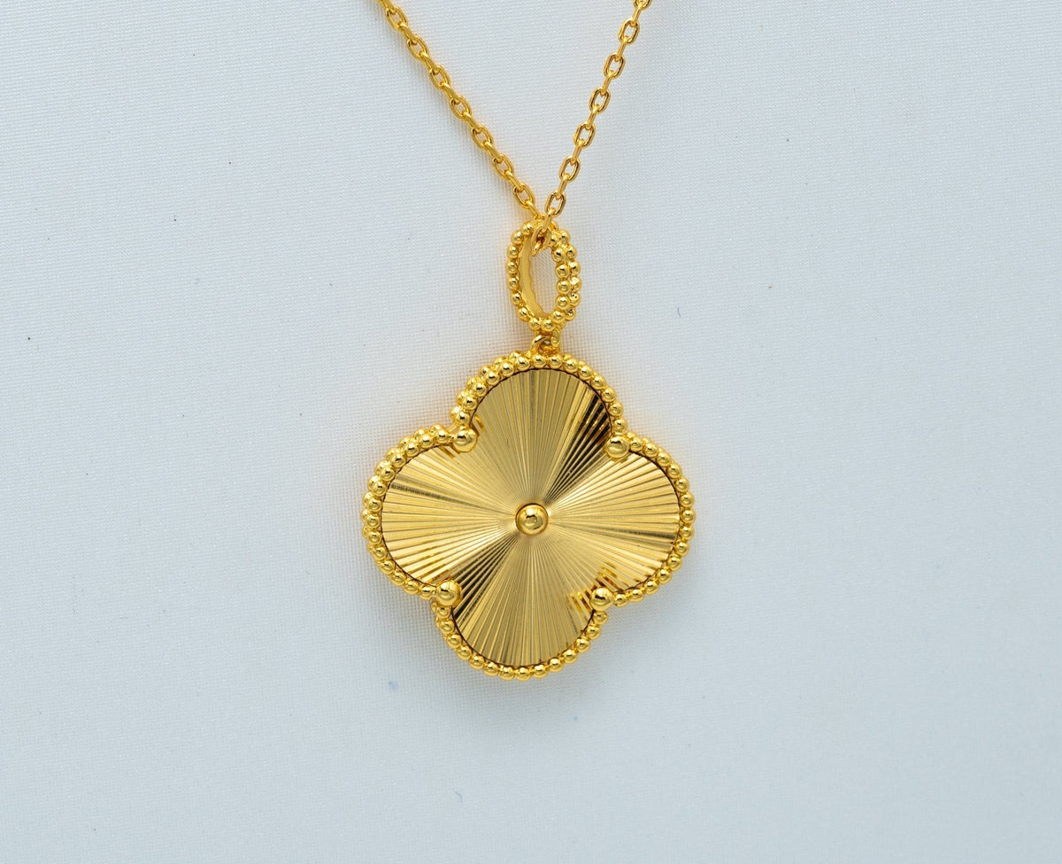 [Royal Jewellery]CLOVER 25MM PEDANT NECKLACE GOLD