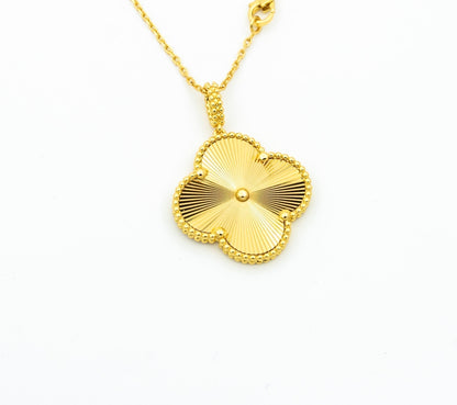 [Royal Jewellery]CLOVER 25MM PEDANT NECKLACE GOLD