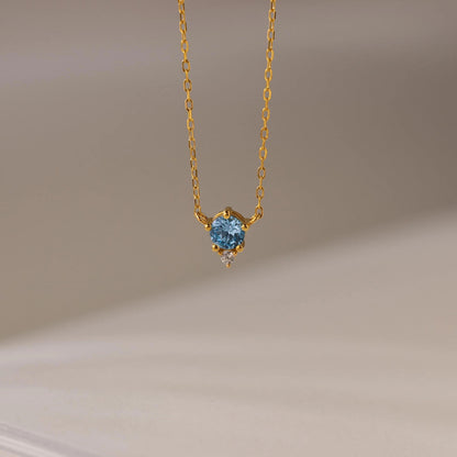 Dainty Birthstone Drop Necklace