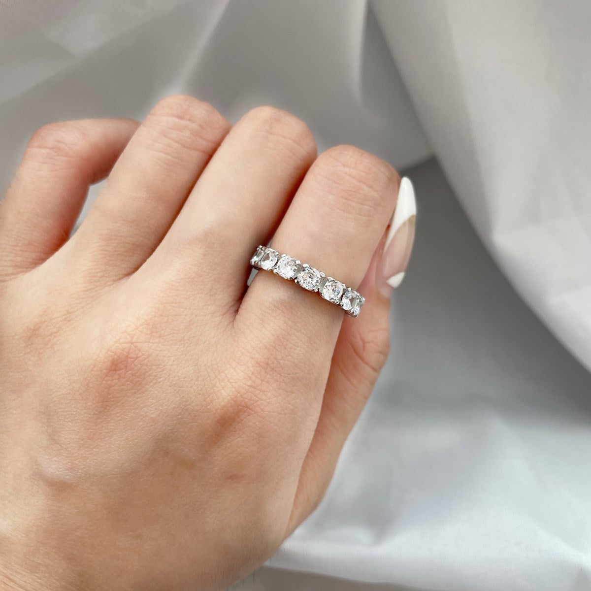 [Royal Jewellery]Eternity Round Cut Tennis Ring
