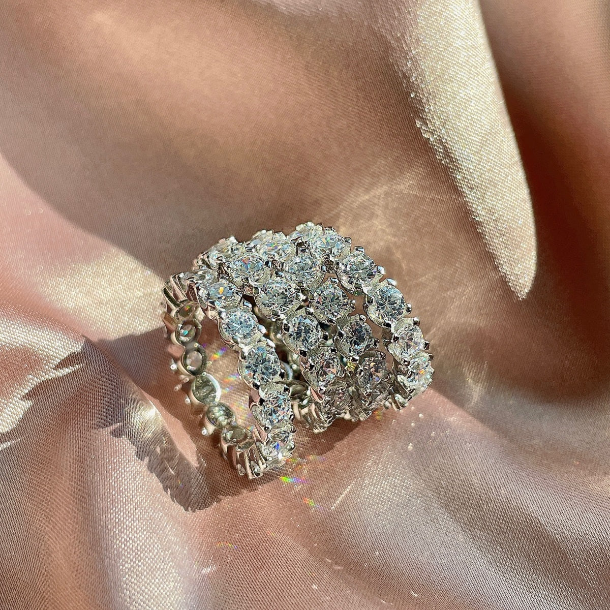 [Royal Jewellery]Eternity Round Cut Tennis Ring