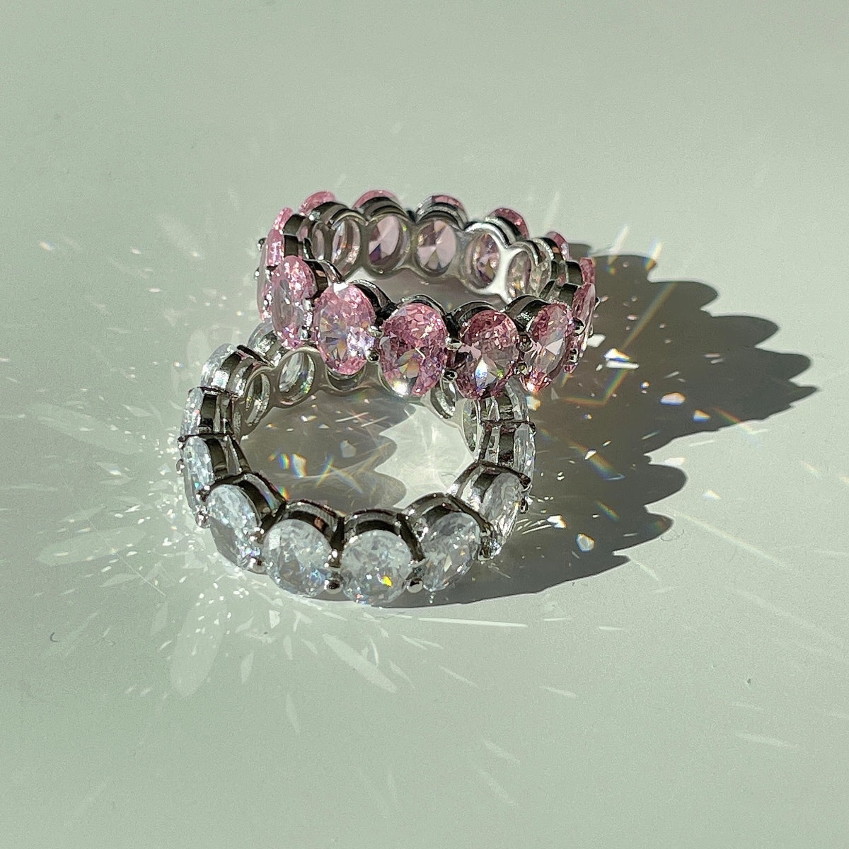 [Royal Jewellery]Dainty Elongated Cushion Cut Tennis Ring