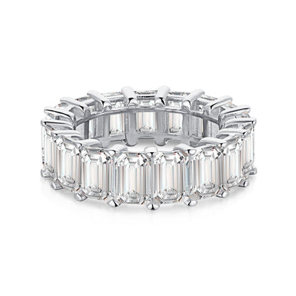 [Royal Jewellery]0.75 Carat Elegant Emerald Cut Tennis Ring