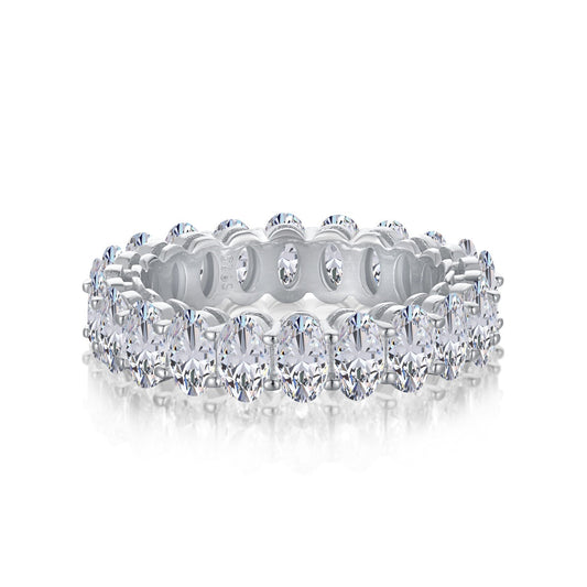 [Royal Jewellery]Ornate Oval Cut Tennis Ring