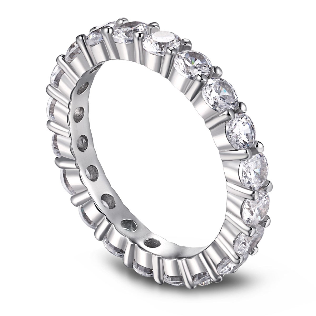 [Royal Jewellery]Sparkling Round Cut Tennis Ring