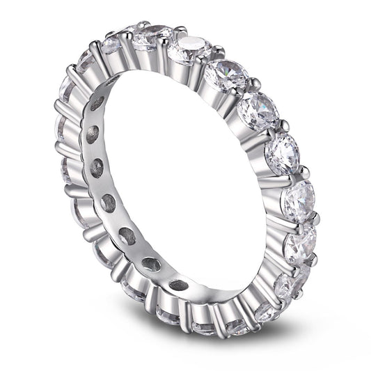 [Royal Jewellery]Sparkling Round Cut Tennis Ring