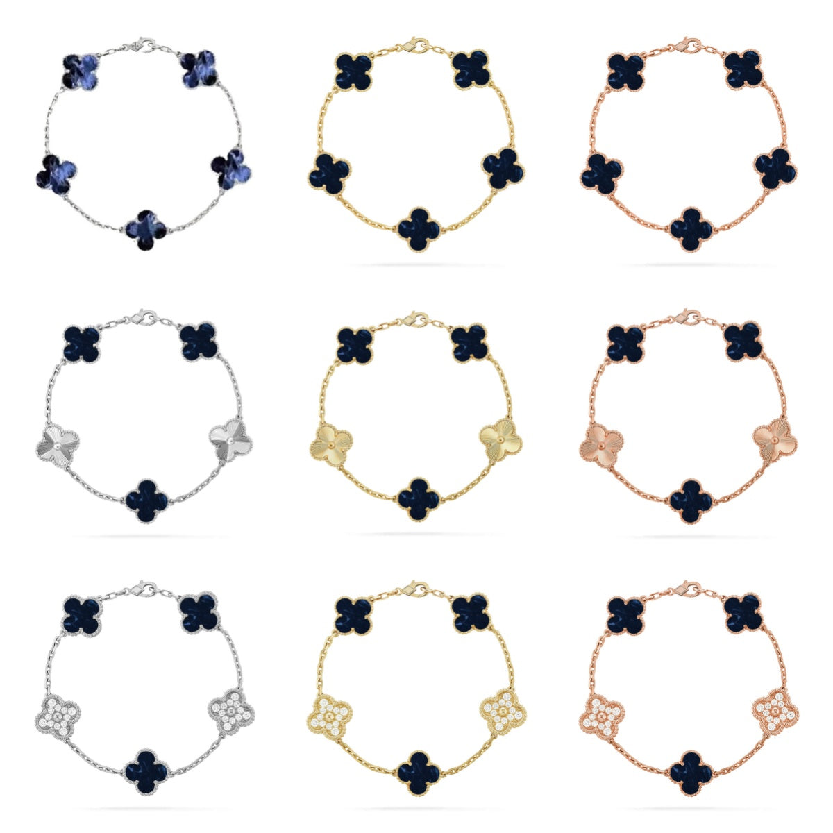 [Royal]CLOVER 5 MOTIF PIETERSITE BRACELET COLLECTION