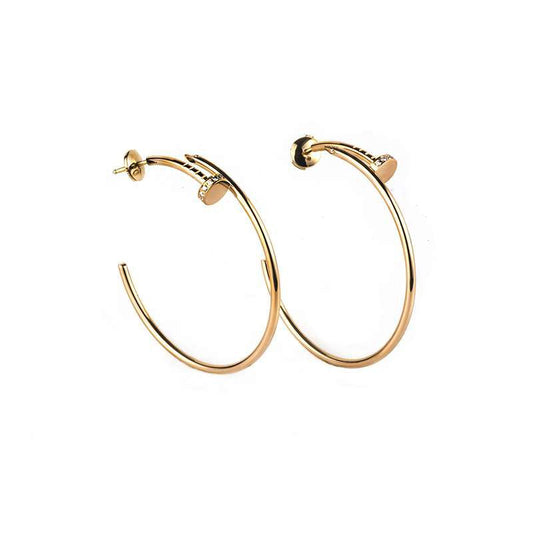 [Royal Jewellery]JUSTE EARRINGS GOLD DIAMONDS 1.8MM