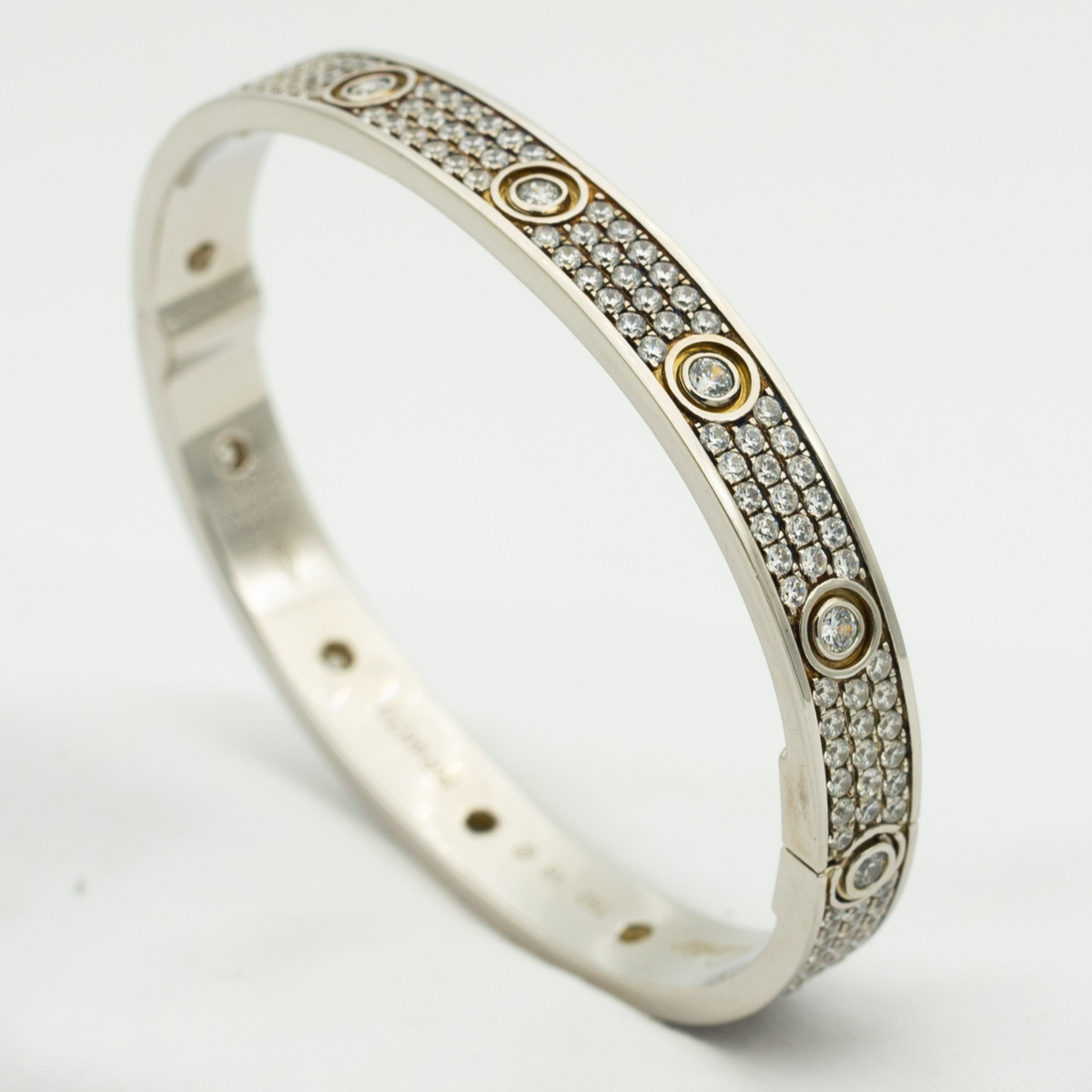 [Royal Jewellery]LOVE BRACELET 6.1MM DIAMOND-PAVED 10 BIG DIAMONDS