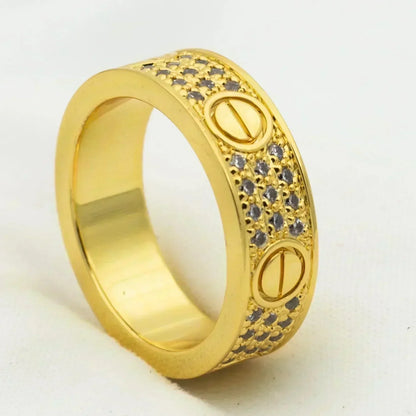 [Royal Jewellery]LOVE RING 5.5MM DIAMONDS PAVED