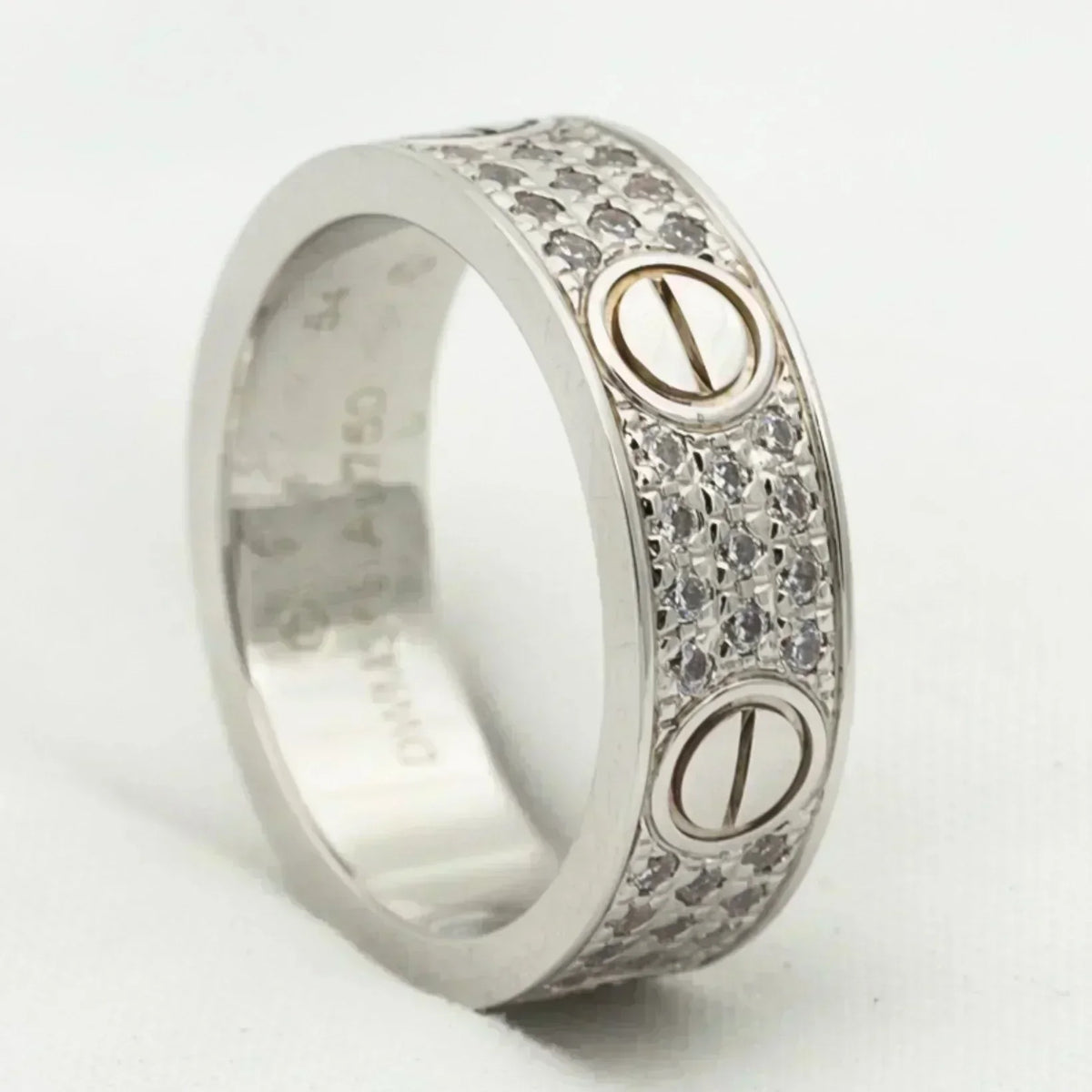 [Royal Jewellery]LOVE RING 5.5MM DIAMONDS PAVED