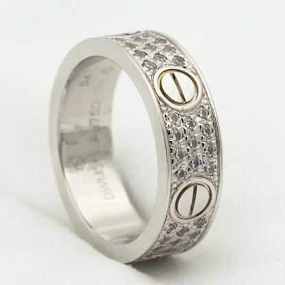 [Royal Jewellery]LOVE RING 5.5MM DIAMONDS PAVED