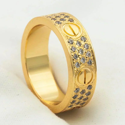 [Royal Jewellery]LOVE RING 5.5MM DIAMONDS PAVED
