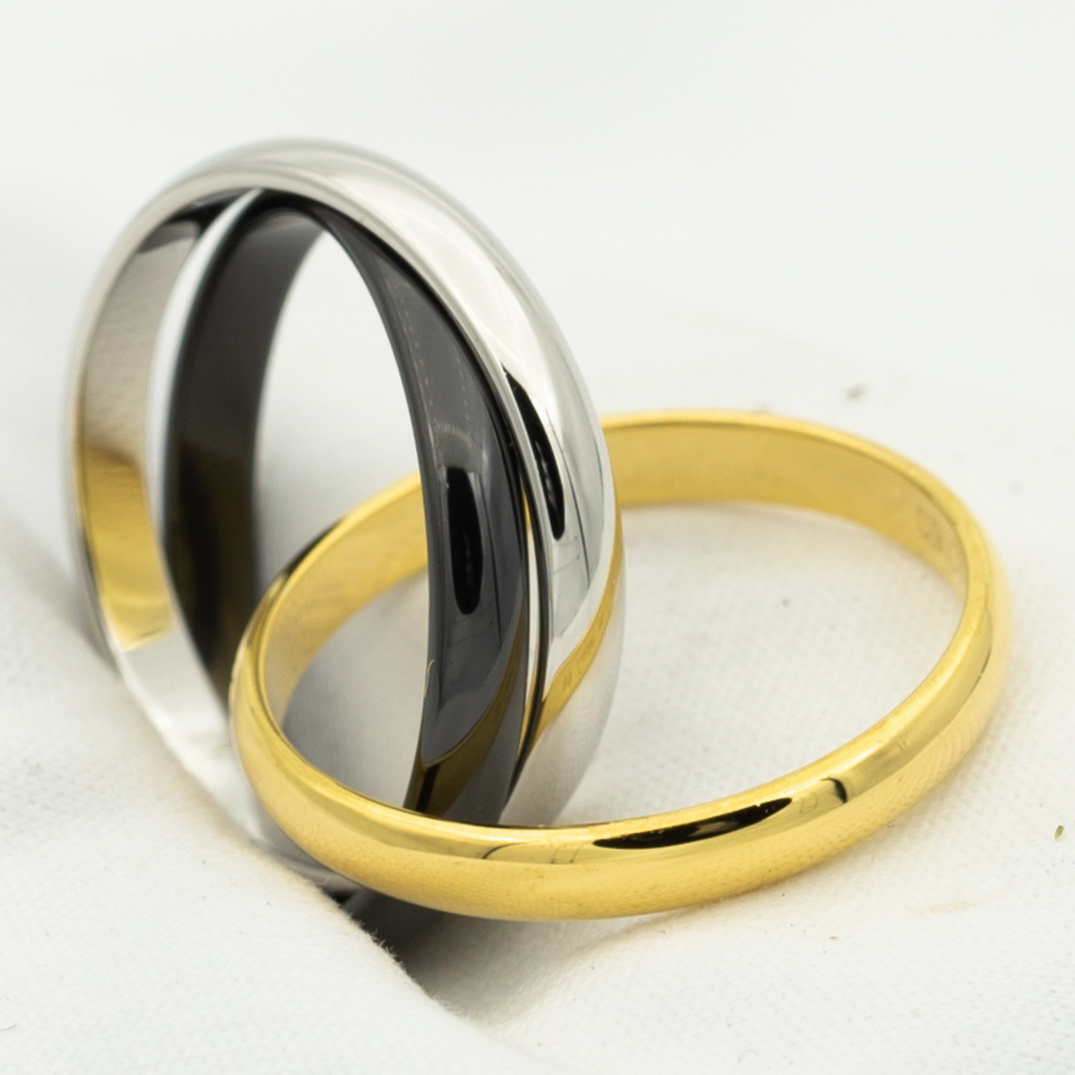 [Royal Jewellery]TRINITY RING BLACK GOLD SILVER