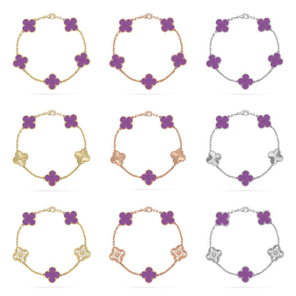 [Royal] CLOVER 5 MOTIF VIOLET BRACELET COLLECTION