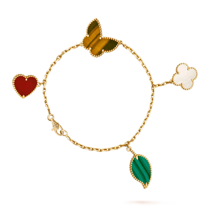 [Royal Jewellery]LUCKY SPRING 5 MOTIF GOLD BRACELET