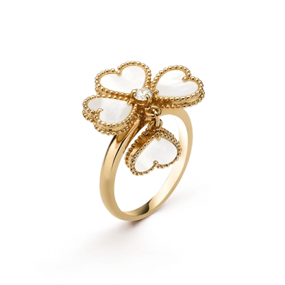 [Royal Jewellery]SWEET CLOVER WHITE MOP RING