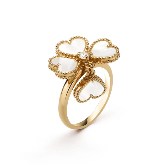 [Royal Jewellery]SWEET CLOVER WHITE MOP RING