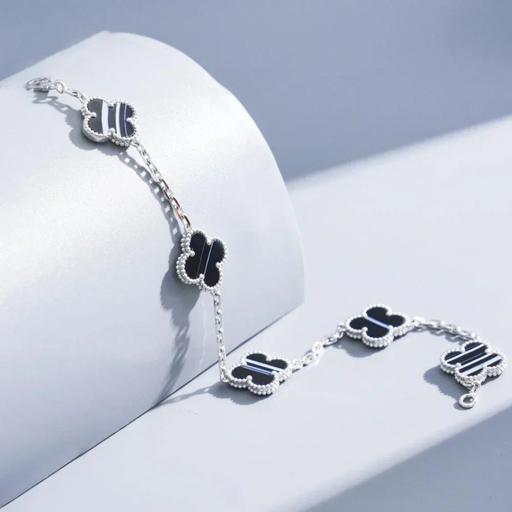 [Royal Jewellery] CLOVER 5 MOTIF PULSAR STONE BRACELET COLLECTION