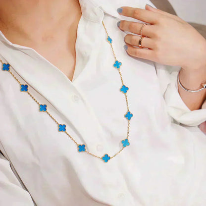 [Royal Jewellery]CLOVER 20 MOTIFS BLUE AGATE GOLD