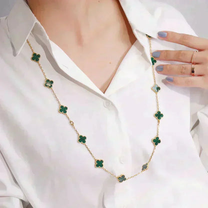 [Royal Jewellery]CLOVER 20 MOTIFS MALACHITE GOLD