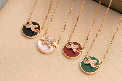 [Royal Jewellery]JEUX DE ROSE GOLD DIAMOND NECKLACE