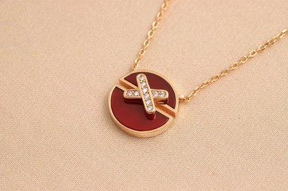 [Royal Jewellery]JEUX DE ROSE GOLD DIAMOND NECKLACE