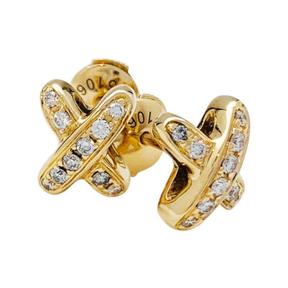 [Royal Jewellery]JEUX DE GOLD DIAMOND EARRINGS