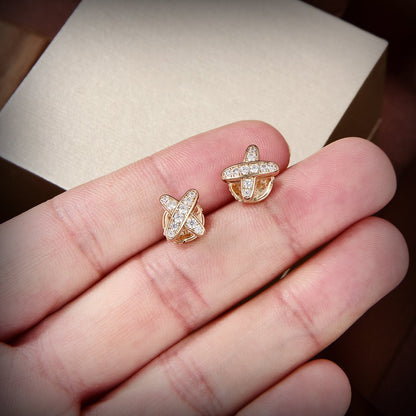 [Royal Jewellery]JEUX DE GOLD DIAMOND EARRINGS