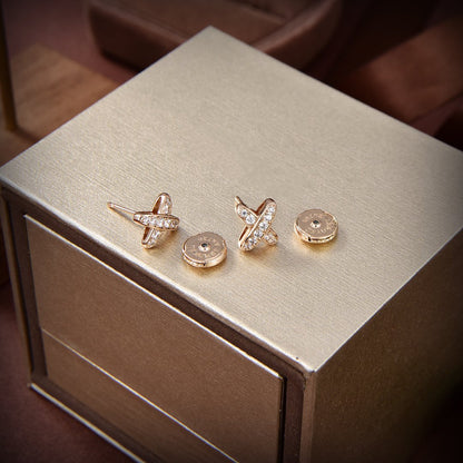 [Royal Jewellery]JEUX DE GOLD DIAMOND EARRINGS
