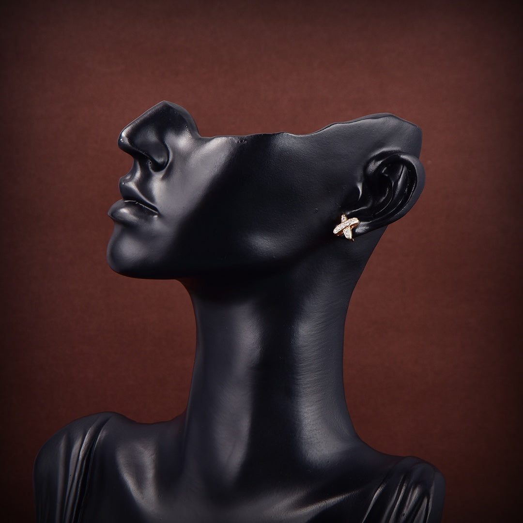 [Royal Jewellery]JEUX DE GOLD DIAMOND EARRINGS