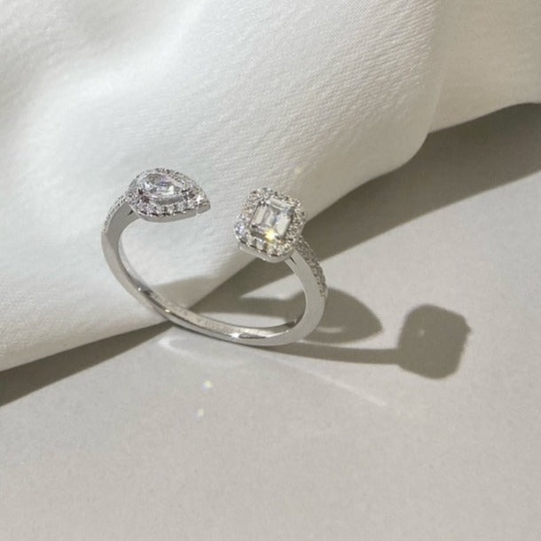 [Royal]MY TWIN TOI & MOI SILVER DIAMOND RING