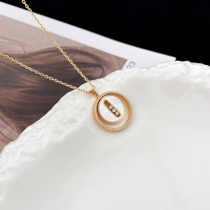 [Royal]LUCKY MOVE MM NACRE BLANCHE DIAMOND NECKLACE