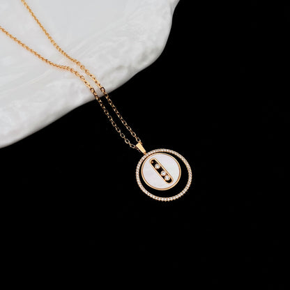 [Royal]LUCKY MOVE MM NACRE BLANCHE DIAMOND NECKLACE