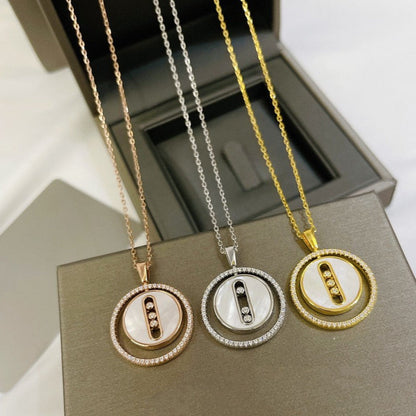 [Royal]LUCKY MOVE MM NACRE BLANCHE DIAMOND NECKLACE