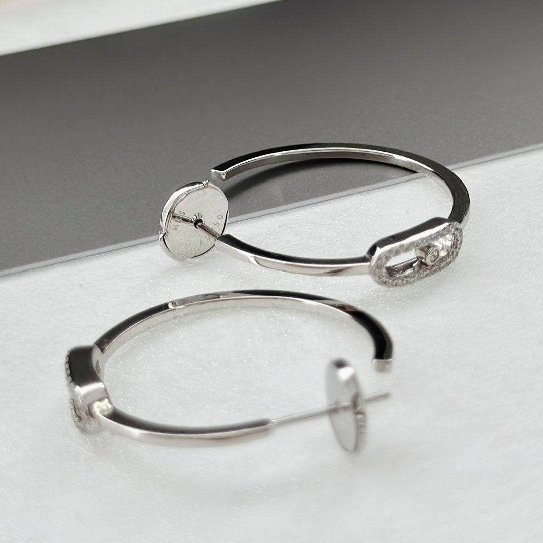 [Royal]CREOLES MOVE UNO PM DIAMOND EARRINGS