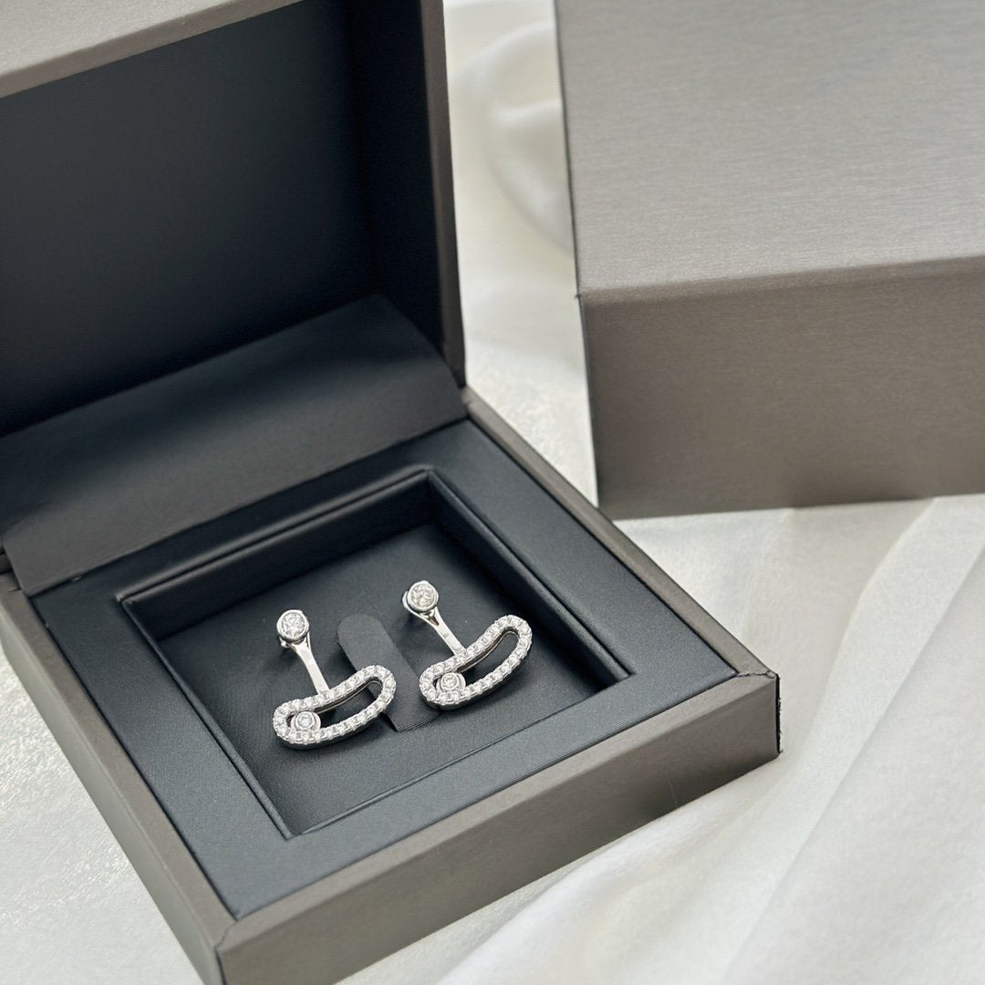 [Royal]MOVE UNO SILVER DIAMOND EARRINGS