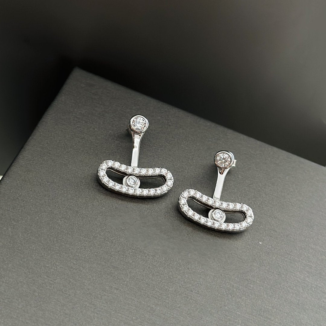[Royal]MOVE UNO SILVER DIAMOND EARRINGS
