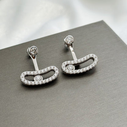[Royal]MOVE UNO SILVER DIAMOND EARRINGS