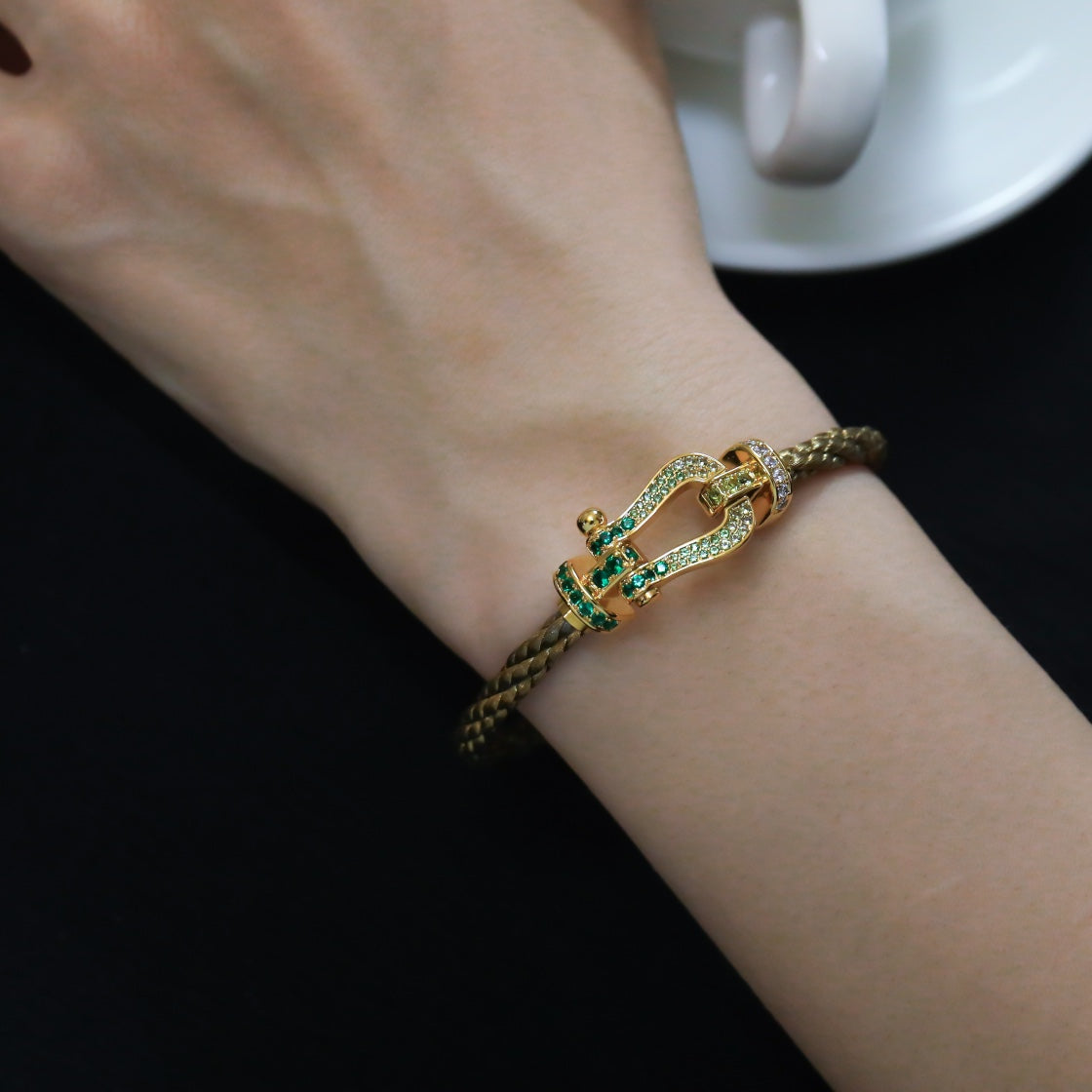[Royal Jewellery]FORCE 10 GOLD GREEN DIAMOND PAVED