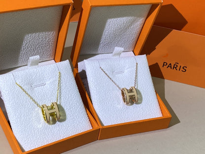 [Royal Jewellery]HM CLIC YELLOW ENAMEL GOLD NECKLACE