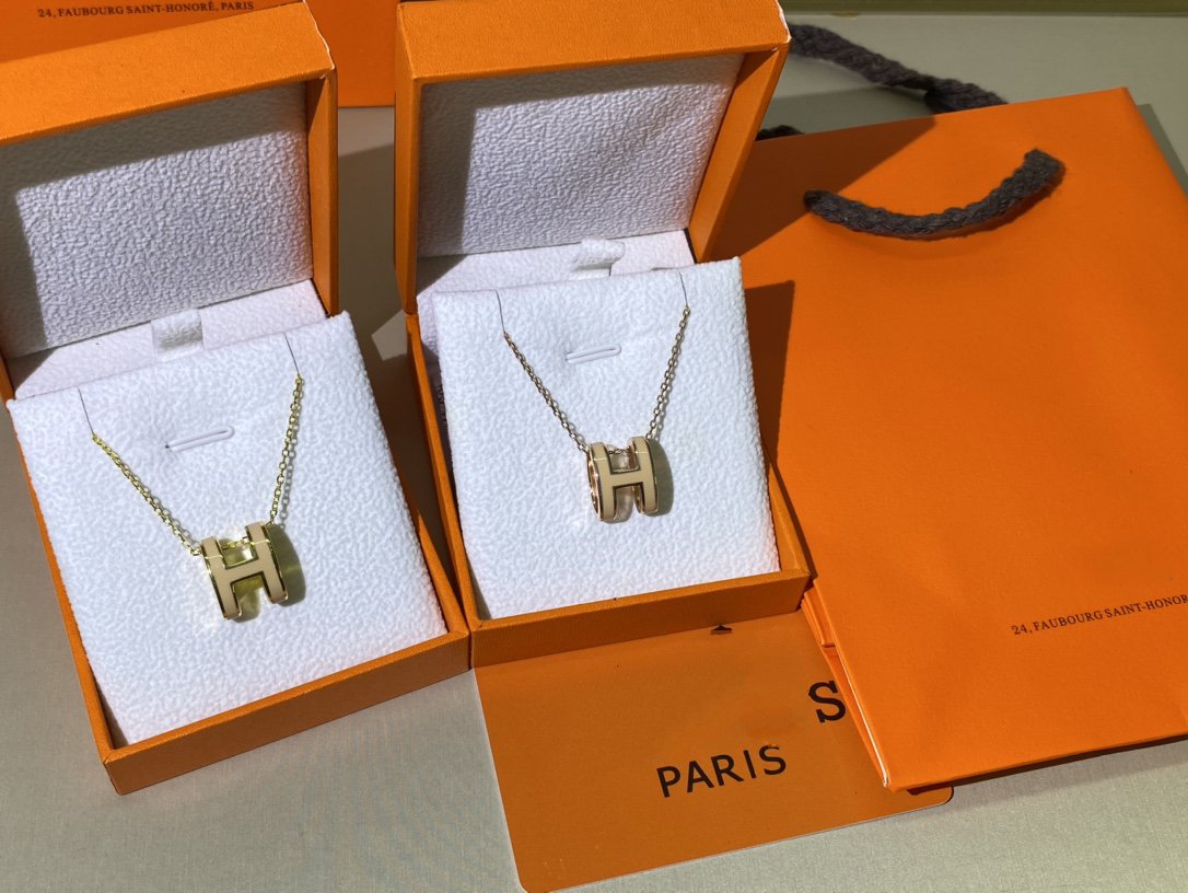 [Royal Jewellery]HM CLIC YELLOW ENAMEL GOLD NECKLACE