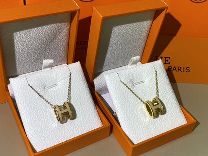 [Royal Jewellery]HM CLIC YELLOW ENAMEL GOLD NECKLACE