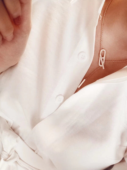 [Royal Jewellery]HM FIRE PIG NOSE NECKLACE TRENDY STREET
