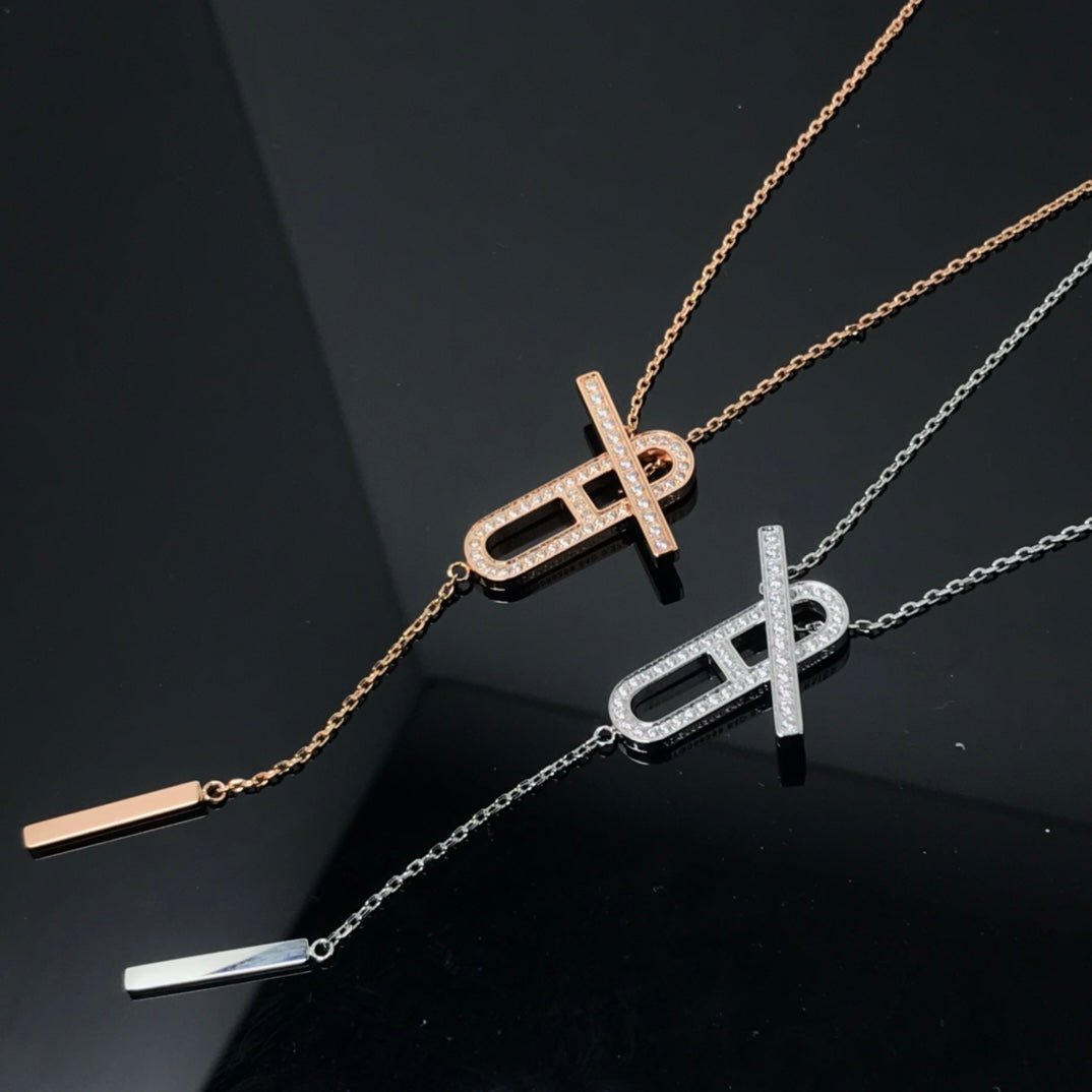 [Royal Jewellery]HM NECKLACE PLATINUM ROSE GOLD DIAMOND