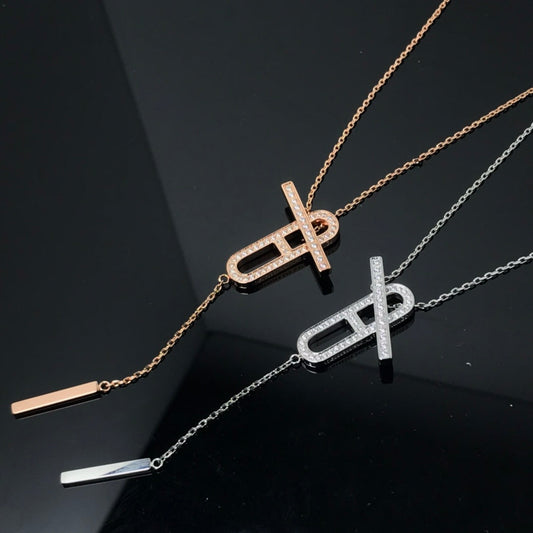 [Royal Jewellery]HM NECKLACE PLATINUM ROSE GOLD DIAMOND