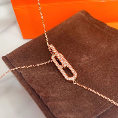 [Royal Jewellery]HM NECKLACE PLATINUM ROSE GOLD DIAMOND